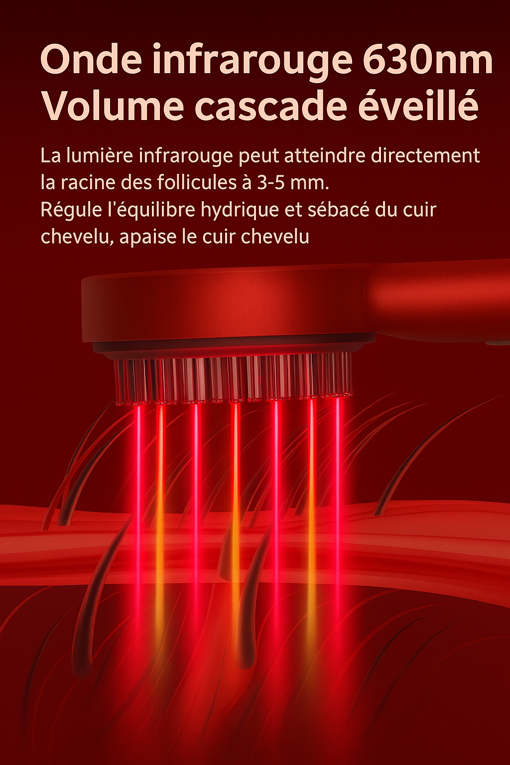 Peigne Massant du Cuir Chevelu